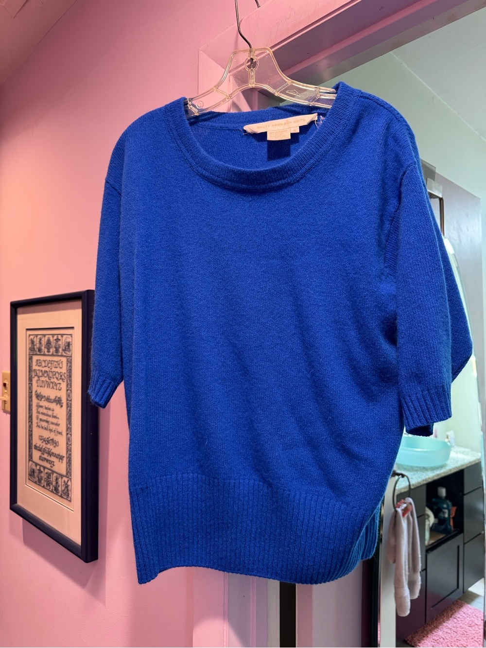 VTG!! Brett Harrison Knits Size M Classic Short-Sleeve Crewneck Sweater
